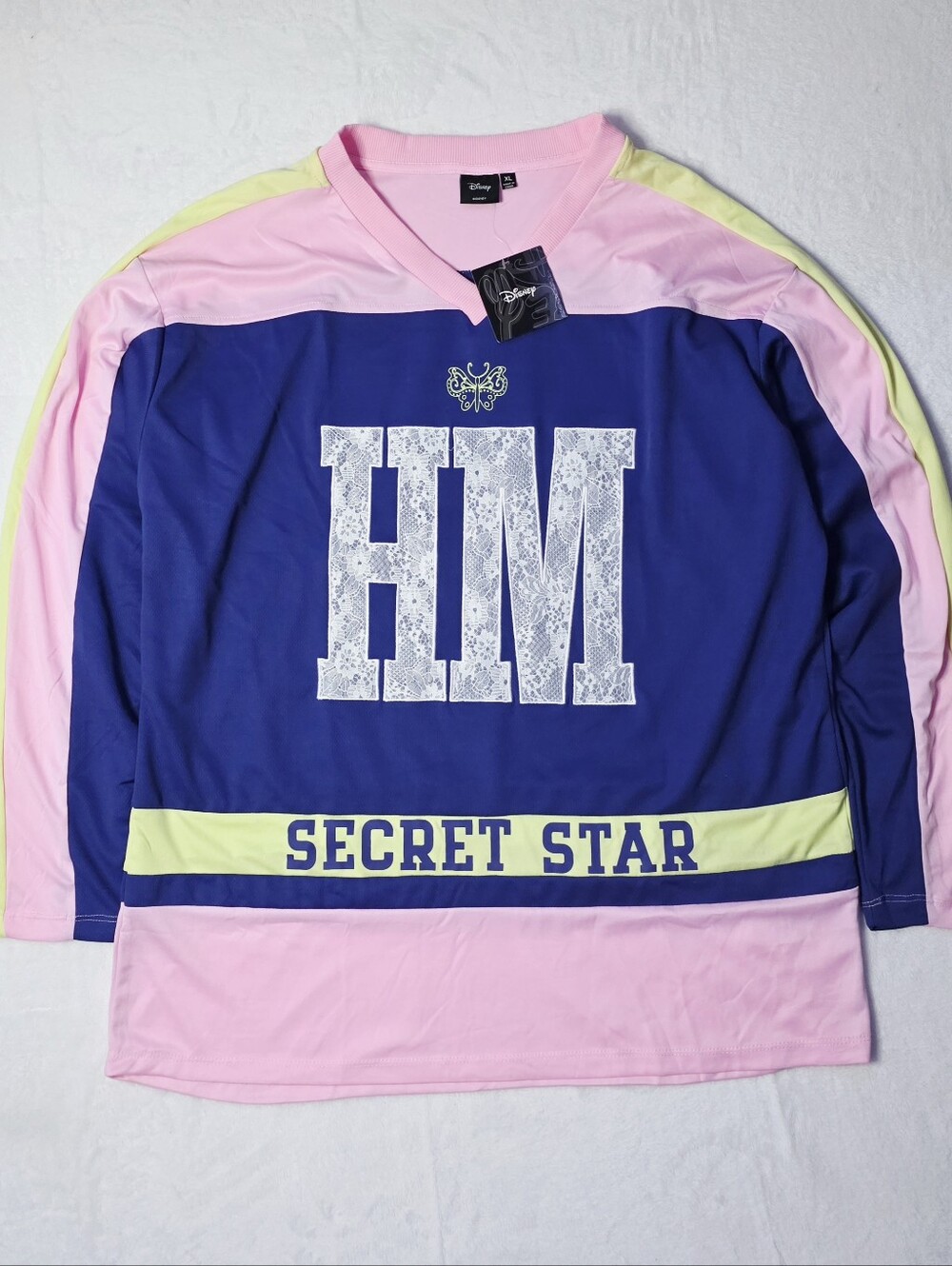 Y2K Disney Hannah Montana Secret Star Hockey Jersey Women’s XL NWT